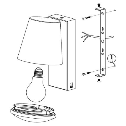 Eglo - LED Ściemnialny kinkiet zewnetrzny CALDIERO-C 1xE27/9W/230V IP44