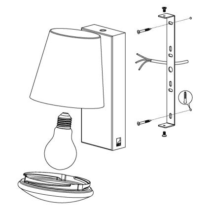 Eglo - LED Ściemnialny kinkiet zewnętrzny CALDIERO-C 1xE27/9W/230V