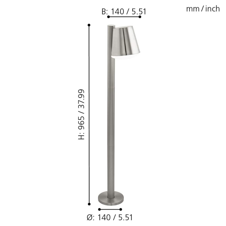 Eglo - LED RGB Ściemnialna lampa zewnętrzna CALDIERO-C 1xE27/9W/230V chrom matowy