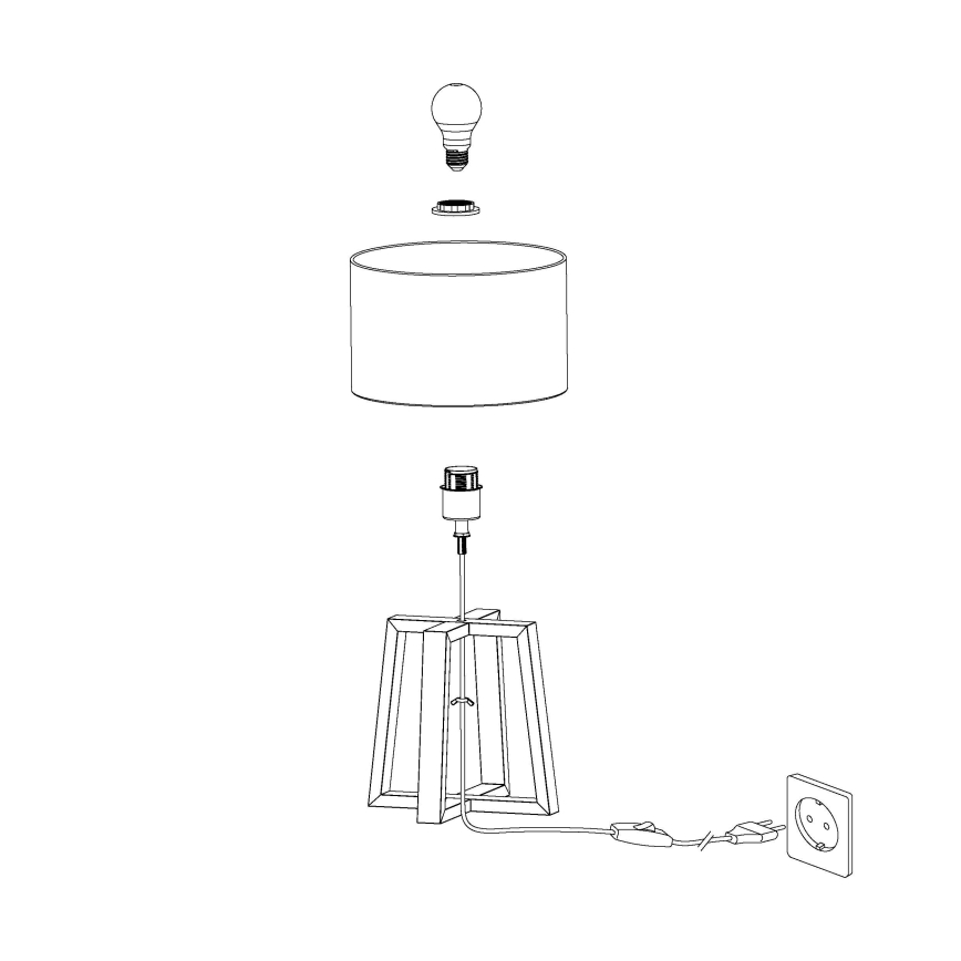 Eglo - Lampa stołowa 1xE27/60W/230V