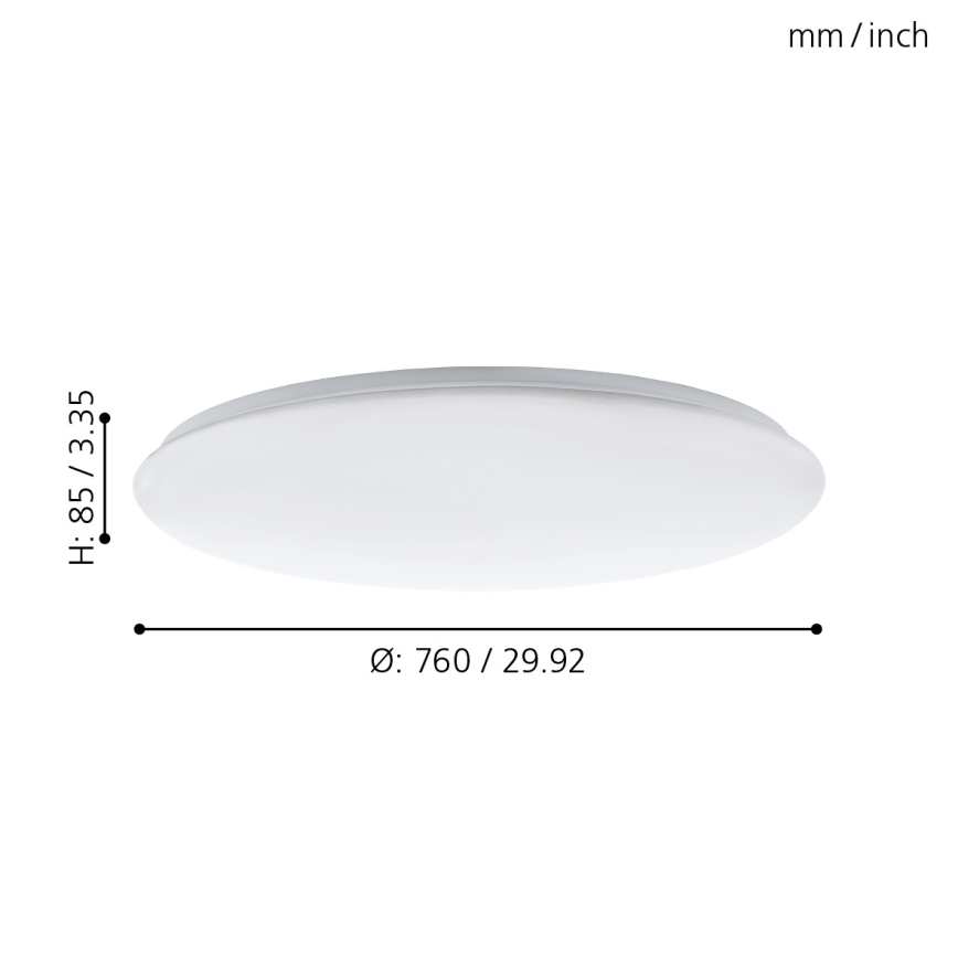 Eglo - LED Plafon ściemnialny LED/60W/230V + pilot