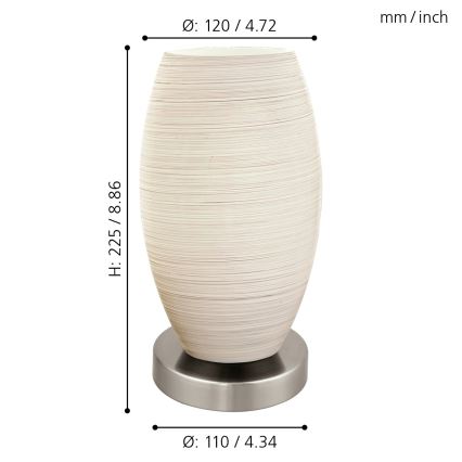 Eglo - Lampa stołowa 1xE27/40W/230V