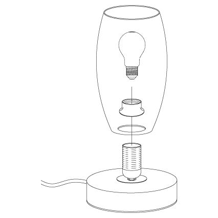 Eglo - Lampa stołowa 1xE27/40W/230V