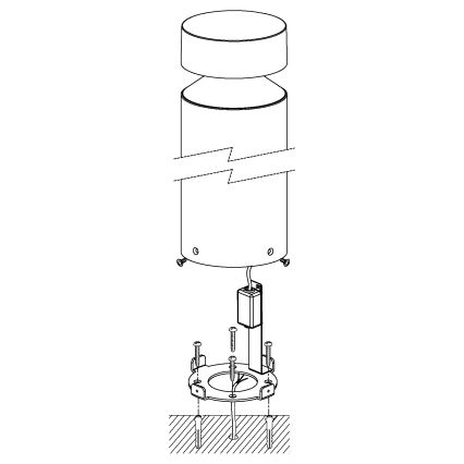 Eglo - LED Lampa zewnętrzna LED/11W/230V czarny 450 mm
