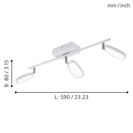 Eglo - LED RGB Oprawa punktowa PALOMBARE-C 3xLED/5W/230V