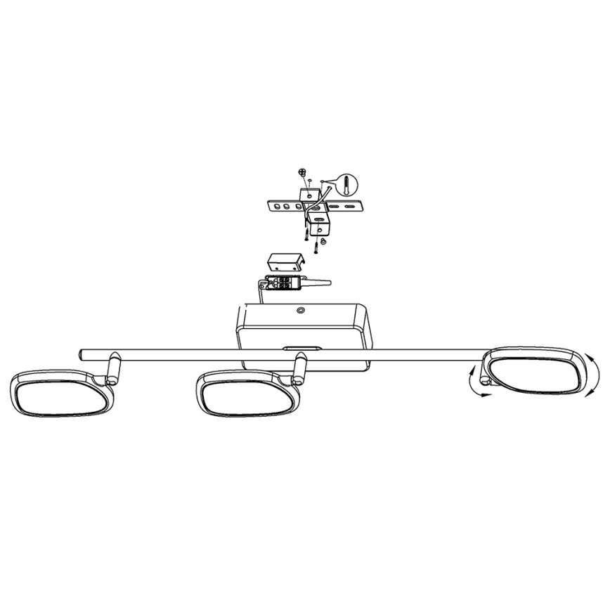Eglo - LED RGB Oprawa punktowa PALOMBARE-C 3xLED/5W/230V