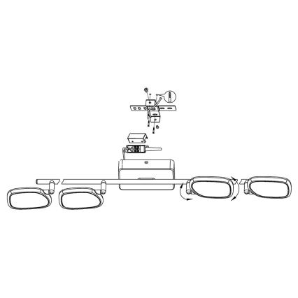 Eglo 97694 - Oprawa punktowa LED RGB PALOMBARE-C 4xLED/5W/230V