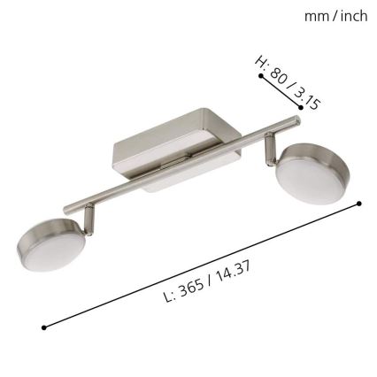 Eglo 97715 - LED RGB Ściemnialne oświetlenie punktowe CORROPOLI-C 2xLED/5W/230V