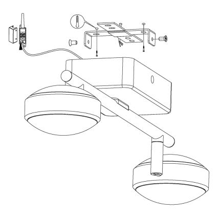 Eglo 97715 - LED RGB Ściemnialne oświetlenie punktowe CORROPOLI-C 2xLED/5W/230V