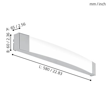 Eglo - LED Łazienkowe oświetlenie lustra LED/16W/230V IP44