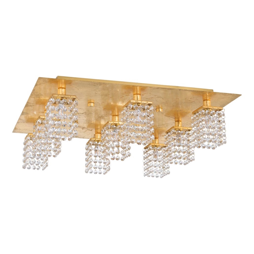 Eglo 97722 - LED Plafon kryształowy PYTON GOLD 9xG9/3W/230V