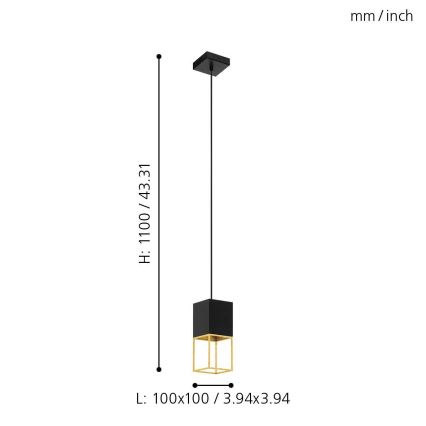 Eglo - LED Żyrandol na lince 1xGU10/5W/230V