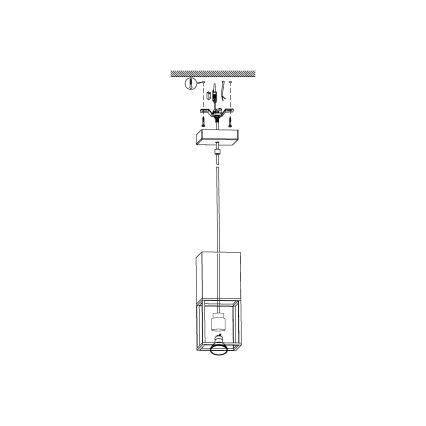 Eglo - LED Żyrandol na lince 1xGU10/5W/230V