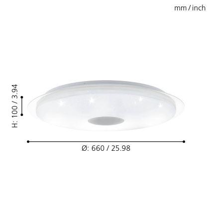 Eglo - LED Plafon ściemnialny LED/40W/230V