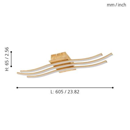 Eglo 97743 - LED Przysufitowy żyrandol MIRAFLORES 3xLED/8,6W/230V