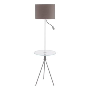 Eglo 97771 - Lampa stojąca z stolikiem POLICARA 1xE27/60W/230V+LED/3,5W
