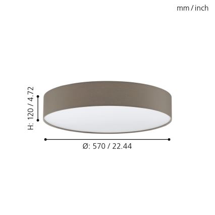 Eglo - LED Plafon ściemnialny LED/40W/230V