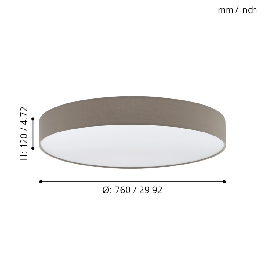 Eglo - LED Plafon ściemnialny LED/60W/230V