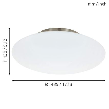 Eglo 97811 - LED Ściemnialne oświetlenie sufitowe FRATTINA-C 1xLED/27W/230V