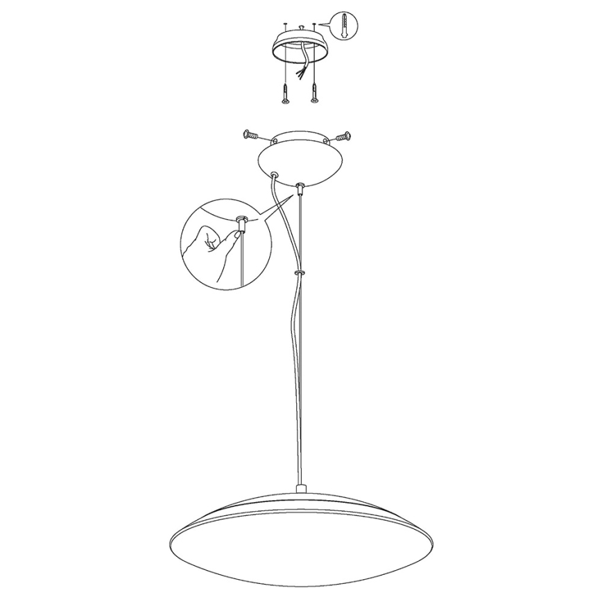 Eglo 97812 - LED RGB ściemnialny żyrandol na linkach FRATTINA-C 1xLED/27W/230V