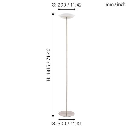 Eglo 97814 - LED RGB regulowana lampa stojąca FRATTINA-C 1xLED/18W/230V