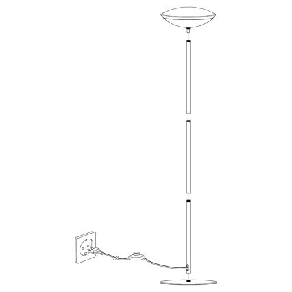 Eglo 97814 - Ściemnialna lampa stojąca LED RGB FRATTINA-C 1xLED/18W/230V