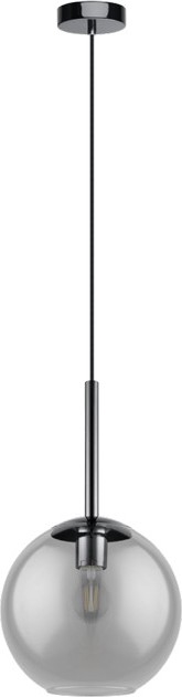 Eglo 97847 - Lampa wisząca na przewodzie TINDARI 1xE27/28W/230V czarna/dymiona