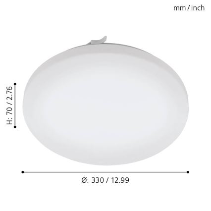 Eglo - LED Plafon łazienkowy LED/17,3W/230V