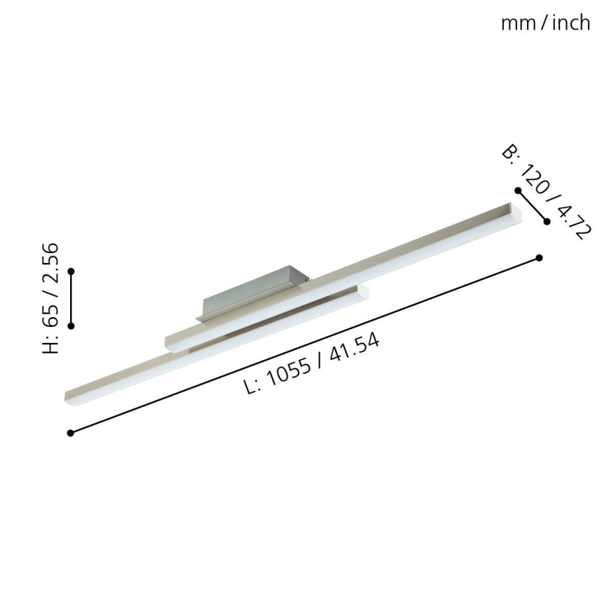 Eglo - LED RGB ściemnialny przysufitowy żyrandol FRAIOLI-C LED/34W/230V