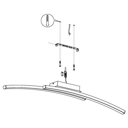 Eglo 97909 - LED RGB ściemnialny przysufitowy żyrandol FRAIOLI-C LED/34W/230V