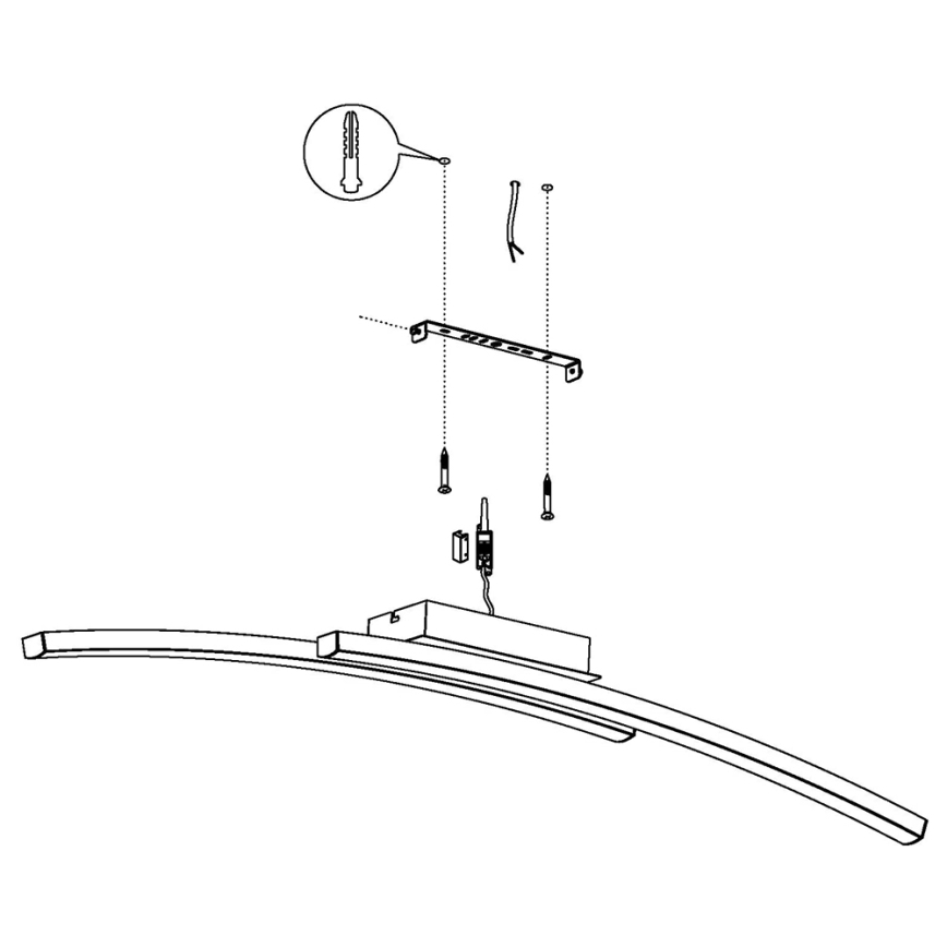 Eglo 97909 - LED RGB ściemnialny przysufitowy żyrandol FRAIOLI-C LED/34W/230V