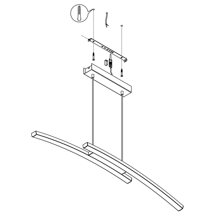Eglo 97911 - Lampa wisząca LED RGB ściemnialna na linkach FRAIOLI-C 2xLED/17W/230V