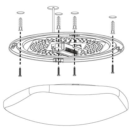 Eglo - LED Ściemnialny plafon TOTARI-C LED/34W/230V