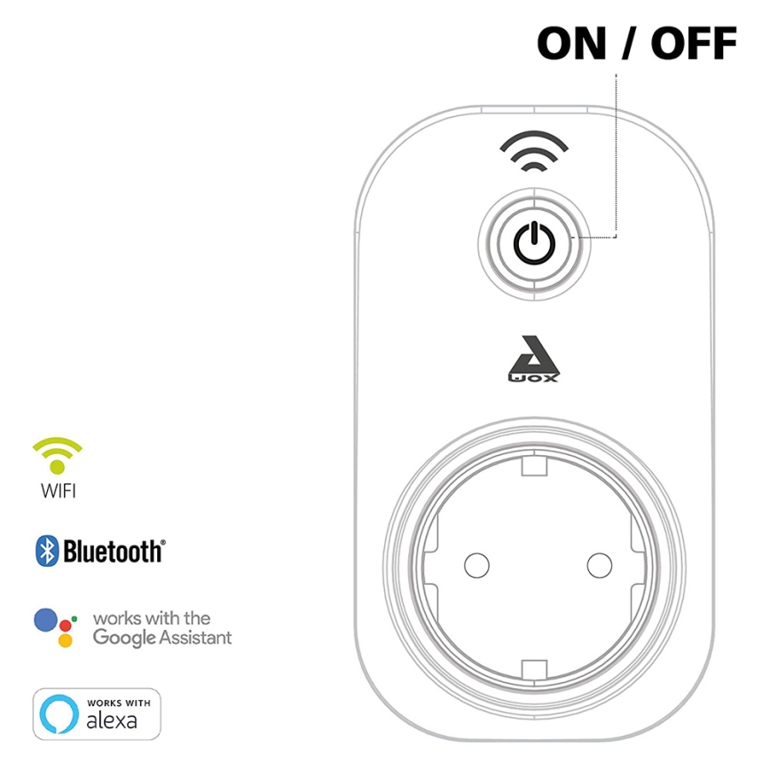 Eglo - Inteligentne gniazdo Connect plug PLUS 2300W SCHUKO Bluetooth