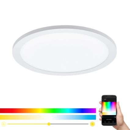 Eglo - LED RGBW Ściemnialna oprawa sufitowa SARSINA-C LED/16W/230V + pilot zdalnego sterowania
