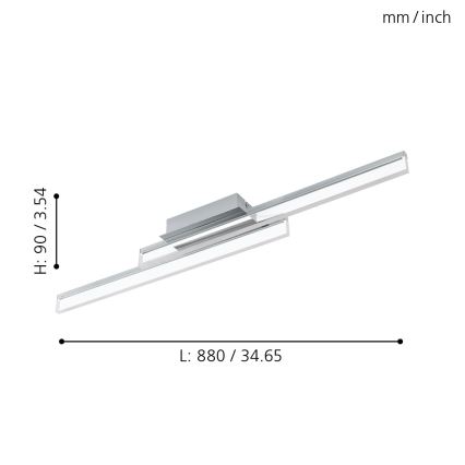 Eglo - LED plafon łazienkowy 2xLED/11W/230V IP44