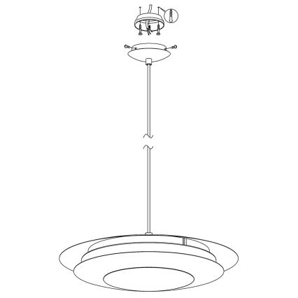 Eglo - LED Żyrandol ściemnialny na lince MONEVA-C LED/18W/230V