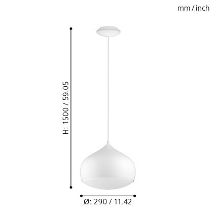 Eglo 98047 - LED RGBW ściemnialny żyrandol na linkach COMBA-C LED/18W/230V