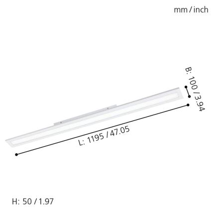 Eglo - LED Panel ściemnialny SALOBRENA-C LED/34W/230V + pilot