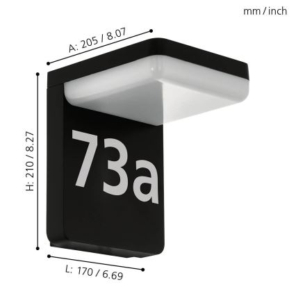 Eglo - LED Numer domu LED/11W/230V IP44