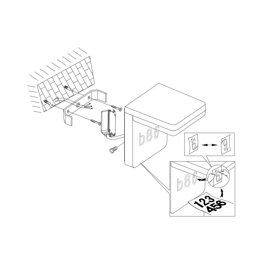 Eglo - LED Numer domu LED/11W/230V IP44