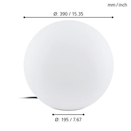 Eglo - Lampa zewnętrzna stojąca 1xE27/40W/230V IP65 ø390