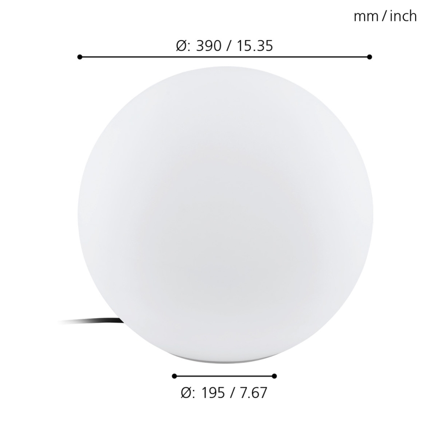 Eglo - Lampa zewnętrzna stojąca 1xE27/40W/230V IP65 ø390