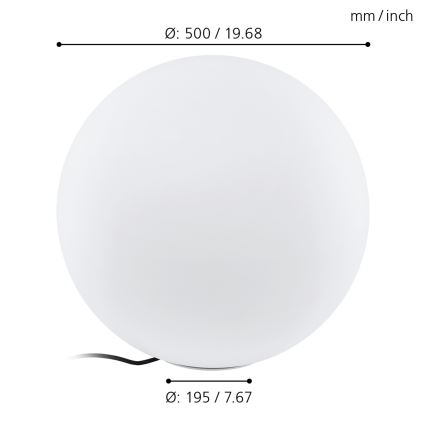 Eglo - Lampa zewnętrzna stojąca 1xE27/40W/230V IP65 ø500