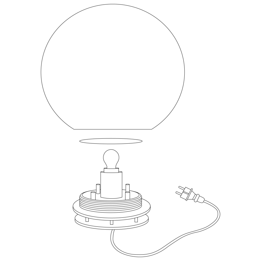 Eglo - Lampa zewnętrzna stojąca 1xE27/40W/230V IP65 ø600