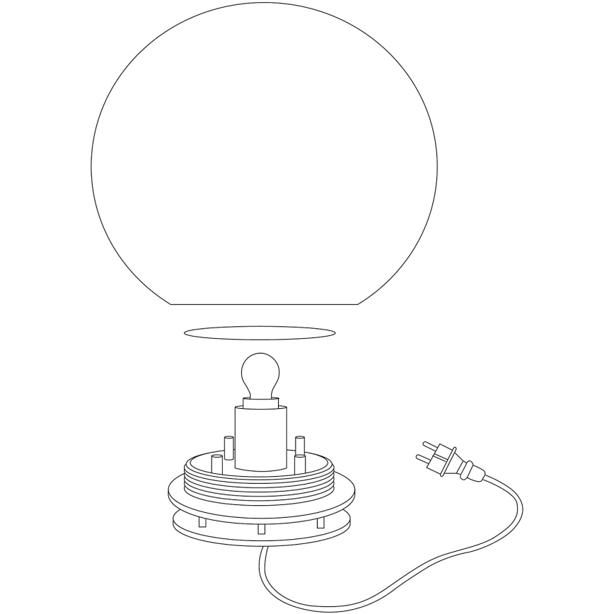 Eglo 98106 - Lampa zewnętrzna LED RGBW MONTEROLO-C 1xLED/9W/230V IP65 Ø390