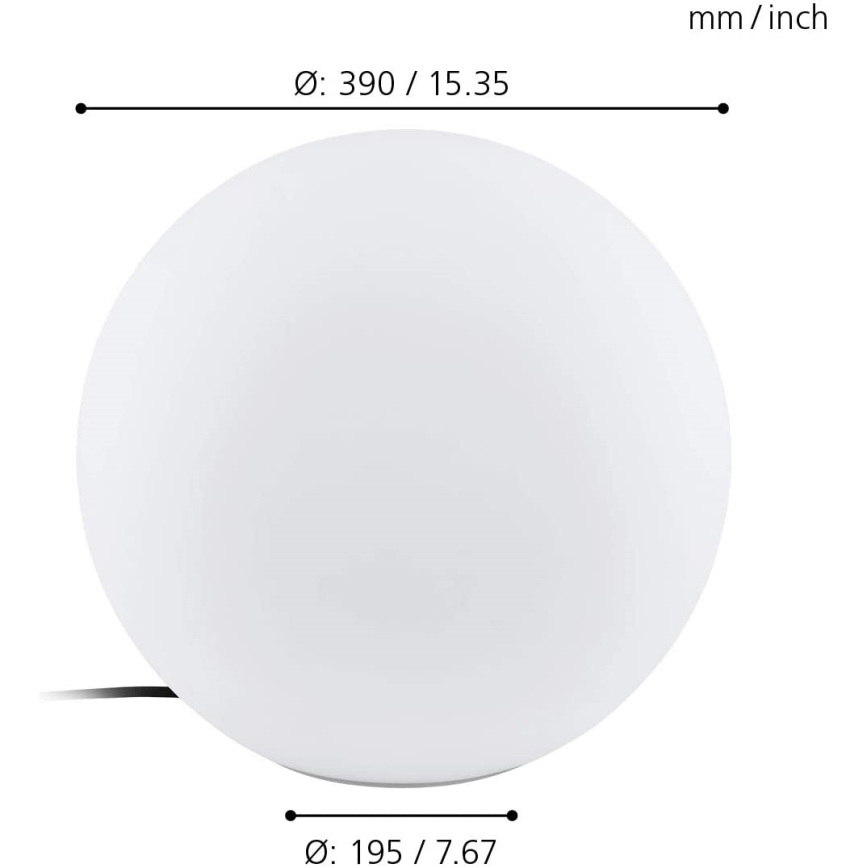 Eglo 98106 - Lampa zewnętrzna LED RGBW MONTEROLO-C LED/9W/230V IP65 śr. 390 mm