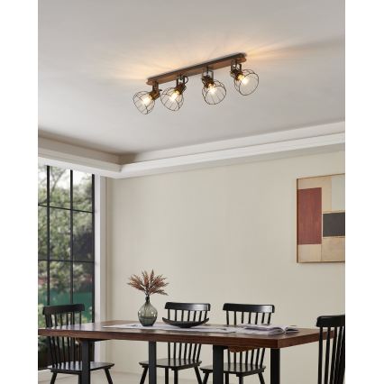 Eglo 98137 - Oprawa punktowa SAMBATELLO 4xE27/40W/230V