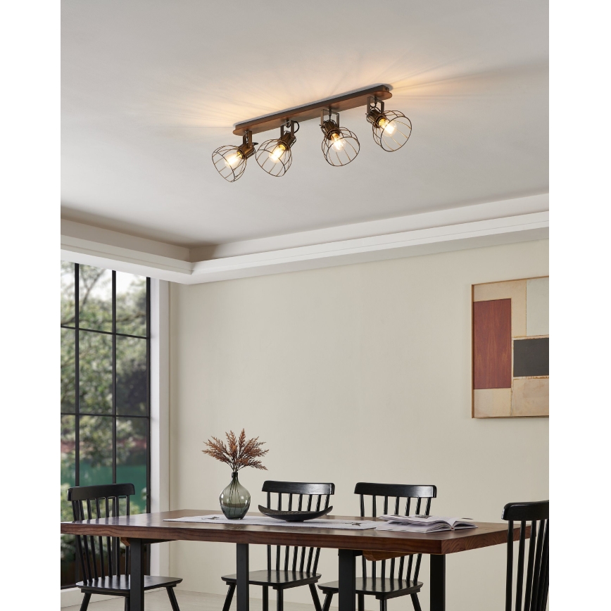 Eglo 98137 - Oprawa punktowa SAMBATELLO 4xE27/40W/230V