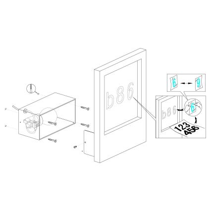 Eglo - Numer domu 1xE27/28W/230V IP4biały